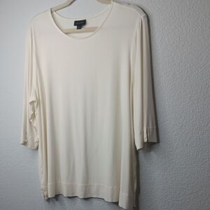 J. Jill Cream Long Sleeve Women's Top size XL
